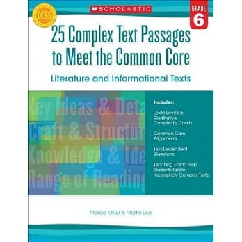 现货 英文原版 25 Complex Text Passages to Meet the Common Core, Grade 6: Literature and Informational Texts