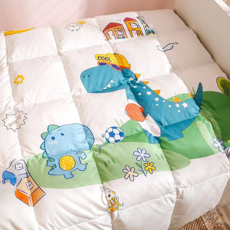 儿童专用羽绒被壳卡通棉+莫代尔手感柔软细腻静音防钻A类贴肤面料