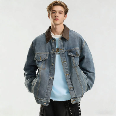 你是迟来的欢喜魏哲鸣许淮颂同款水洗牛仔衣服男外套工装牛仔夹克