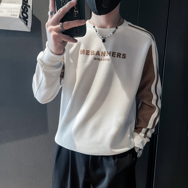 WY13-P58控78春秋款潮流社会小伙卫衣男套头印花,男装卫衣,电商B363-1