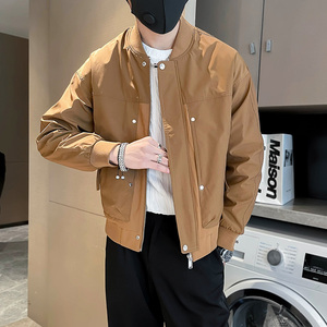 JK08 P108 棒球领外套春秋季新款夹克纯色简约图片