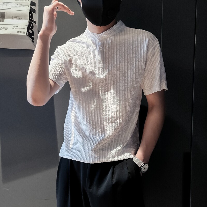TX05-特P48控68夏季新款社会小伙店主风短袖T恤男,男装T恤,电商B363-1