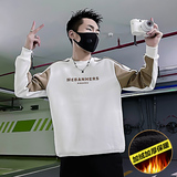 WY13P68冬季新款加绒卫衣潮流痞帅上衣2024新款，男装卫衣，电商B363-1