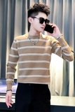 M24P68抖音男士社会小伙条纹毛衣秋冬针织衫，男装针织衫/毛衣，电商B363-1