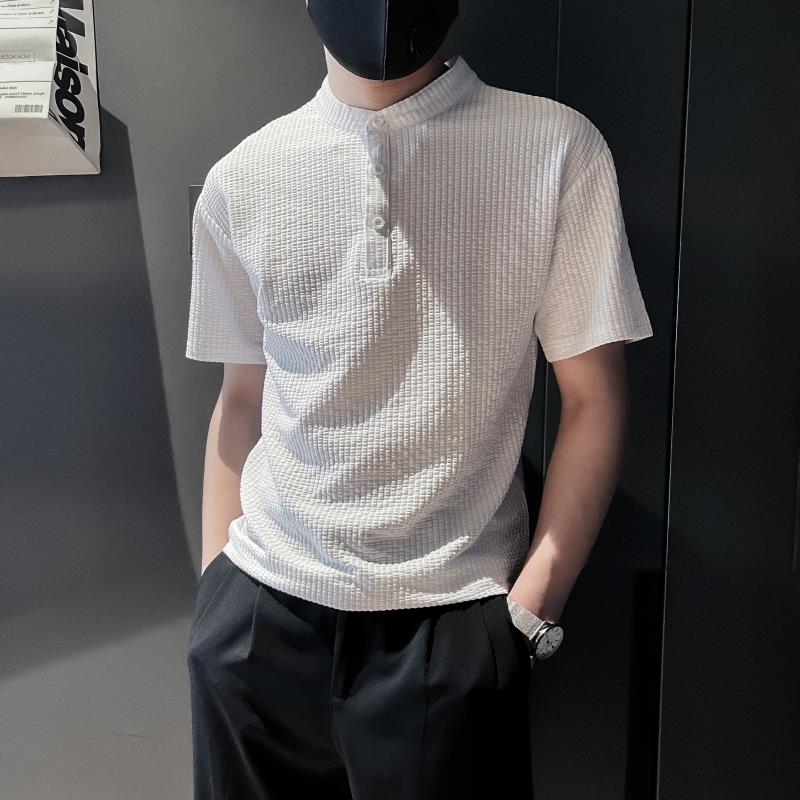 TX05-特P48控68痞帅夏季新款社会小伙店主风短袖T恤男POLO衫，男装T恤，电商B363-1