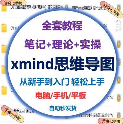 xmind思维导图视频教程记忆脑力高效开发整理全套零基础学习课程