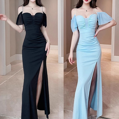 连衣裙气质KTV晚礼服工作服长裙