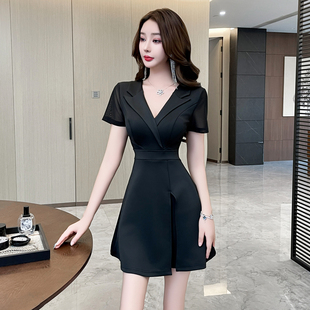 美容院养生会所性感连衣裙女高端气质工作服足浴店技师服夜场女装