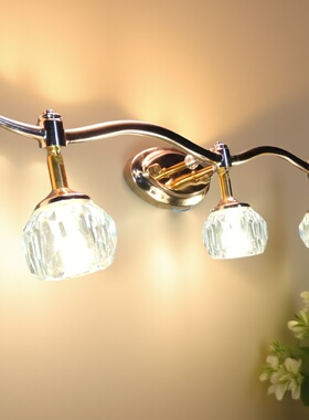 金色轻奢水晶LED镜前灯壁灯床头灯浴室灯过道灯梳妆台灯