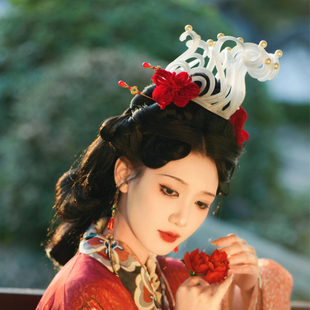 八十七神仙卷浪花头冠-3d打印汉服发冠古风头饰发饰汉服配饰