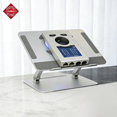 高端铝合金声卡散热支架风扇彩色带灯笔记本平板散热器可调高度