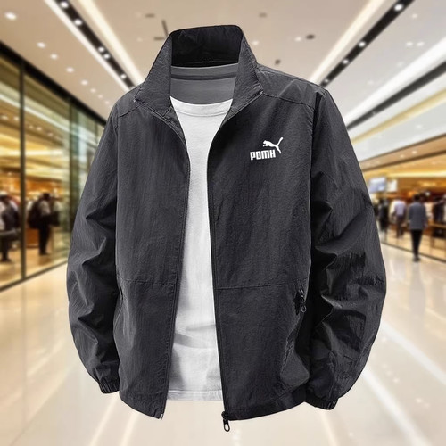 男士秋冬加绒保暖宽松大码立领夹