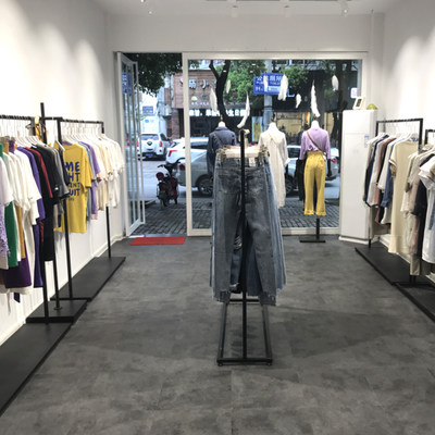 简约铁艺服装架服装店展示架店铺男女装店货架陈列侧挂衣架落地式