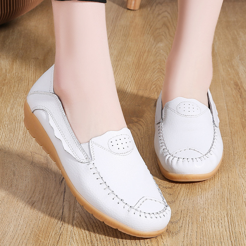 春秋新款女单鞋特大码41 43白色护士鞋软底防滑妈妈鞋40 44工作鞋,女鞋,浅口单鞋,淘宝优惠券,粉丝福利购,淘宝优惠卷