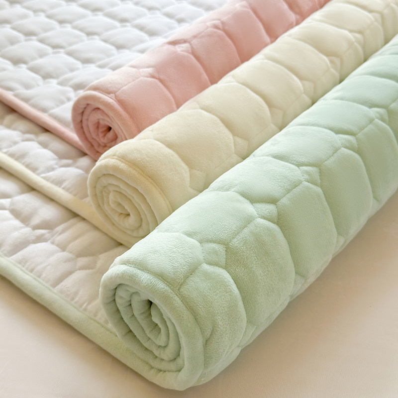 床盖牛奶绒冬加绒加厚2025新款珊瑚绒毛绒宝宝绒夹棉防滑单人床单,床上用品,床盖,淘宝优惠券,粉丝福利购,淘宝优惠卷