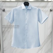 2025年夏季 天蓝色修身 商务绅士弹力短袖 Liberclassy韩国代购 衬衫
