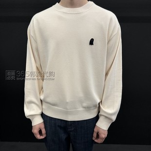 针织线衫 ZIOSONGZIO韩国代购 乳白色圆领套头长袖 韩版 男 2026年春季