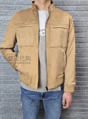 BASSO HOMME韩国代购2025年春季韩版修身立领百搭休闲夹克外套男