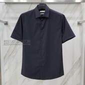 2025年夏季 深蓝色修身 商务绅士弹力短袖 Liberclassy韩国代购 衬衫