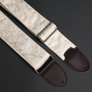 原创网纱蝴蝶米通用吉他背带电吉他肩带斜挎民谣木吉他背带贝斯带