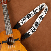 纯手工卡通猫咪免打孔尤克里里背带肩带乌克丽丽琴带ukulele肩带