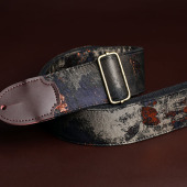 牛皮头超美油画洒金电吉他背带贝斯肩带加厚民谣木吉他通用背带