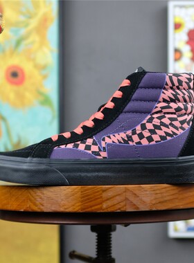 老万VANS Sk8-Hi Reissue Vlogo棋盘格高帮运动板鞋 VN0A4U3D23Z