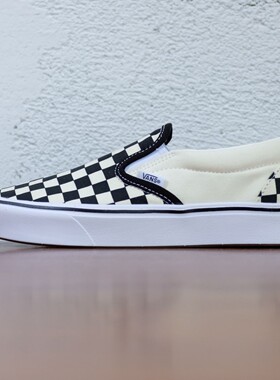老万VANS范斯 SLIP ON  黑白棋盘格帆布低帮情侣鞋VN0A3WMDVO4