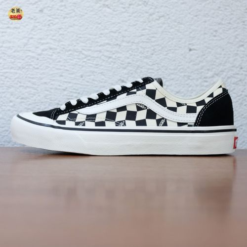 范斯·库里风格低帮棋盘格板鞋