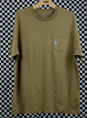 老万VANS范斯时尚宽松纯棉透气男子圆领款运动短袖T恤VN0A5E5IDZ9