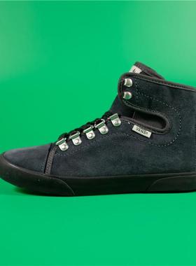 老万VANS男女高帮藏青色翻毛皮板鞋休闲鞋VN000NKR55D