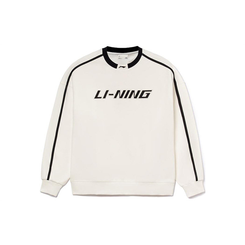 Lining/李宁正品2023新款男女款时尚百搭休闲圆领套头卫衣YWDT541