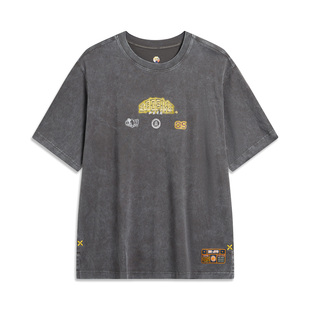 Lining/李宁正品2023新款男女同款时尚宽松圆领短袖T恤AHST891