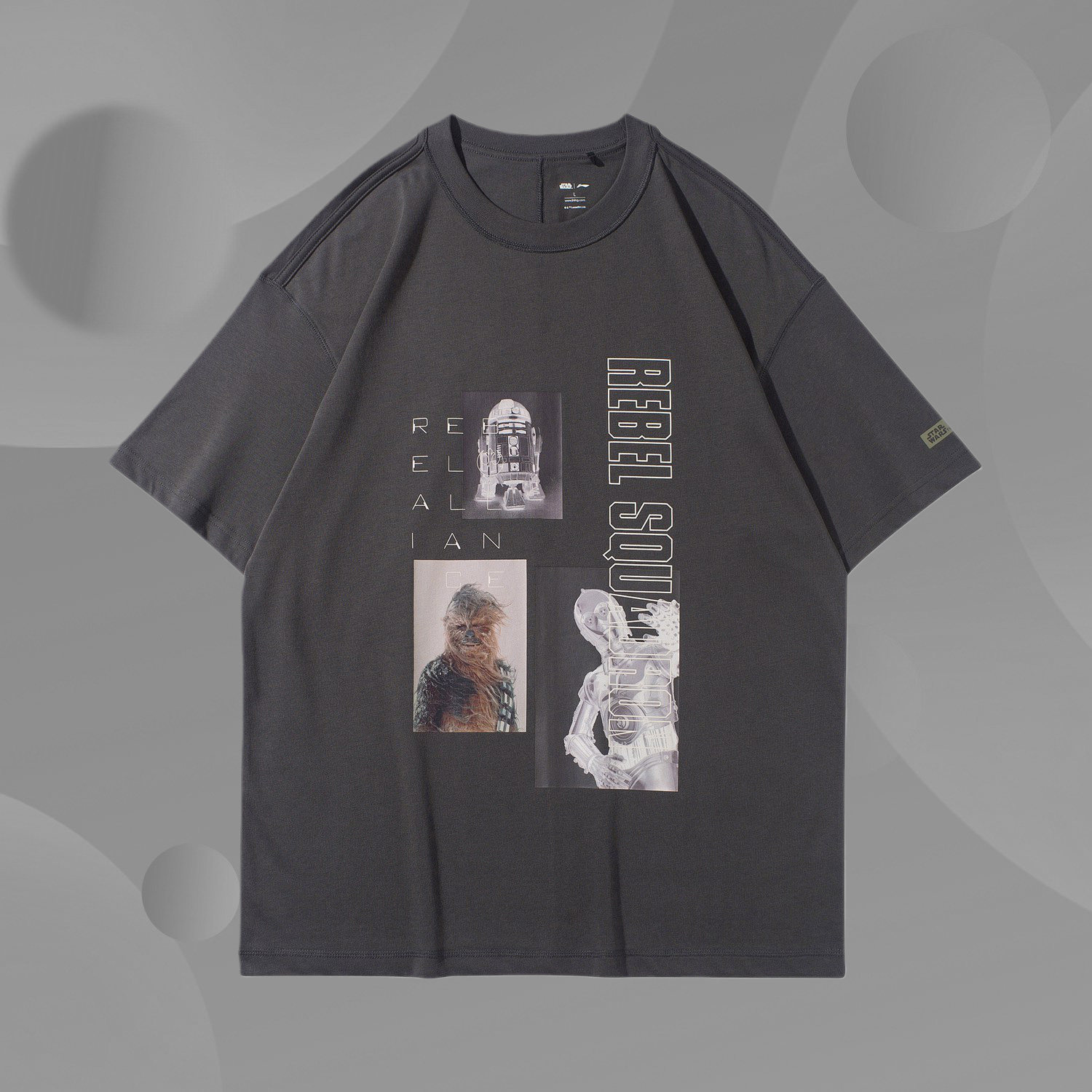 李宁短袖夏季新款星球大战联名系列男子宽松T恤文化衫AHSR223