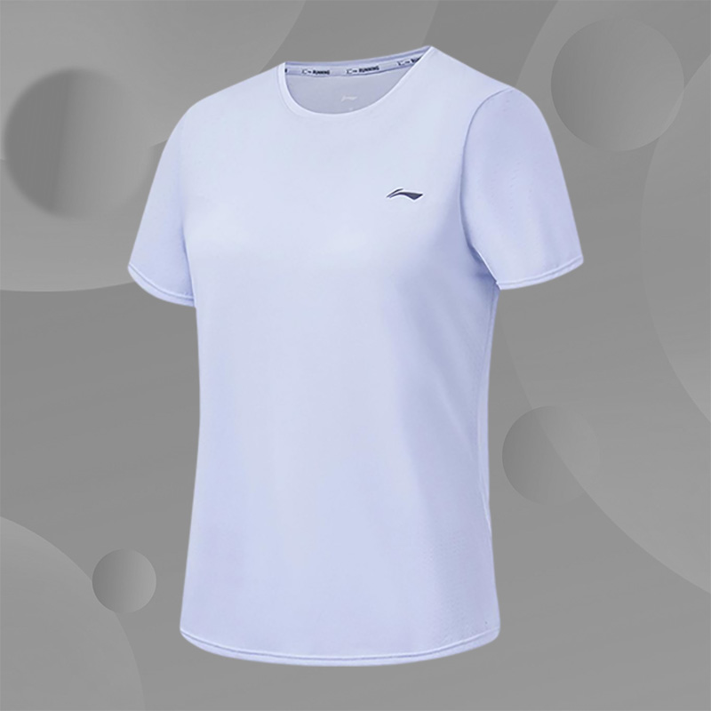 Lining/李宁正品跑步系列女子反光速干透气圆领短袖T恤ATST082