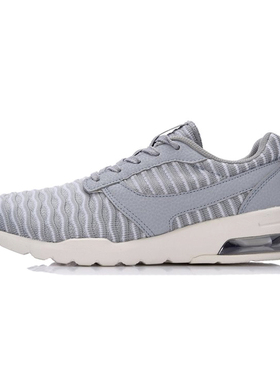 李宁女子2017正品秋季新款减震透气轻便半掌气垫一体织运动鞋AGCM