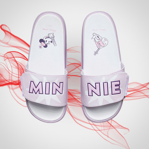 李宁正品米奇联名拖鞋夏季新款轻便防滑魔术贴沙滩凉拖 AGAR010