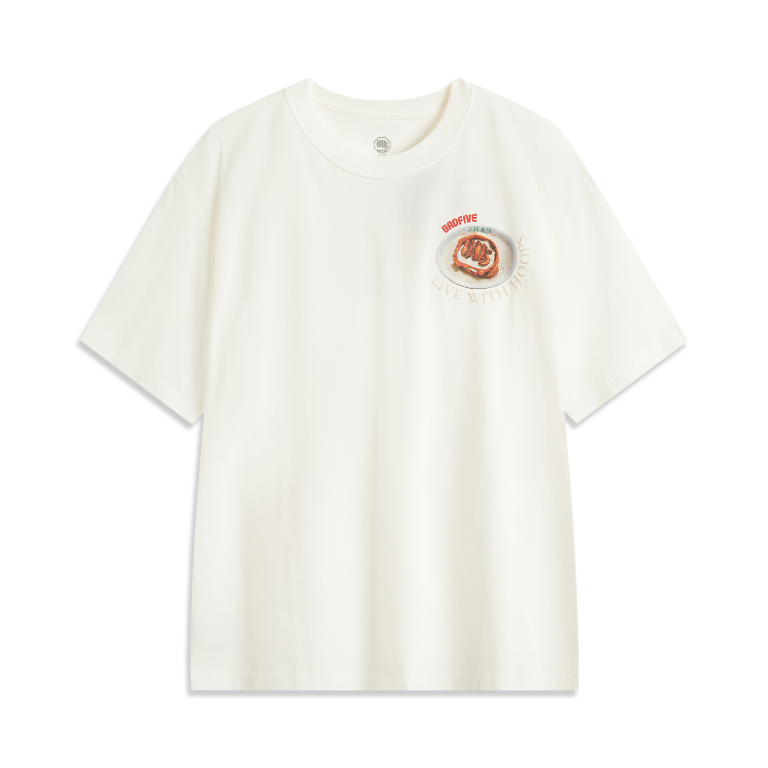 李宁正品男子宽松圆领短袖T恤