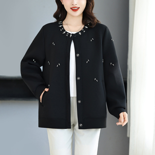 中年胖妈妈装 开衫 高档上衣服加肥特大码 200斤 外套女夹克春秋新款