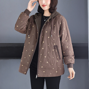 夹克加肥时尚 上衣洋气减龄中老年女装 外出服 大码 胖妈妈外套春秋款