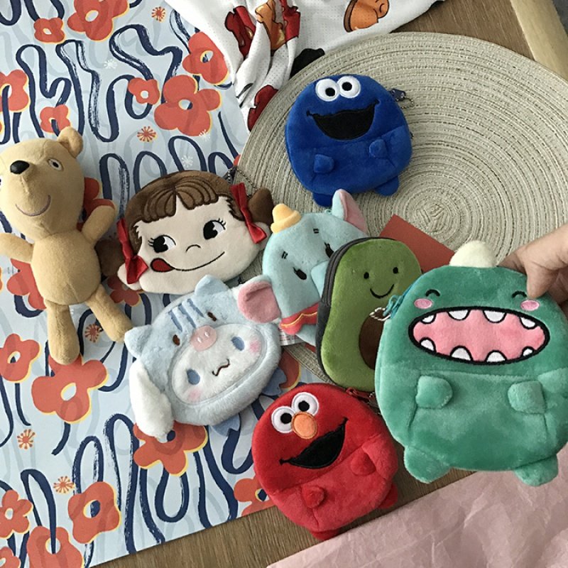 日系女ins卡通零钱包迷你可爱毛绒硬币包网红芝麻街不二家学生包|ruв категории Сумки, бумажник - от Buy2taobao.com для оказания профессиональной услуги покупки агента Taobao