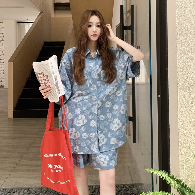 碎花牛仔套装3010P190-K268,女装套装/套裙,2C106