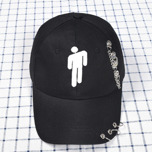 欧美潮流Billie Eilish周边帽子棒球帽鸭舌帽街头柳钉夏季遮阳帽