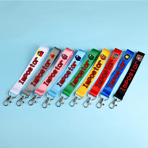 among us挂绳跨境动漫男女日系手机书包挂件飘带手绳吊坠卡通挂链