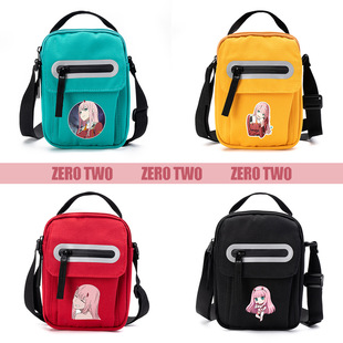 Zero Two小方包韩版甜美清新学生女包时尚帆布学院风单肩斜挎包
