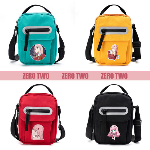 Zero Two小方包韩版甜美清新学生女包时尚帆布学院风单肩斜挎包