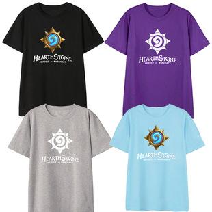 炉石传说游戏周边短袖T恤HEARTHSTONE传说之下短袖T恤男女宽松夏