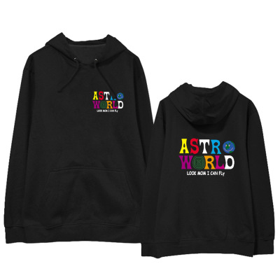 欧美TRAVIS SCOTT明星同款连帽衫青春ASTROWORLD卫衣加绒薄款外套