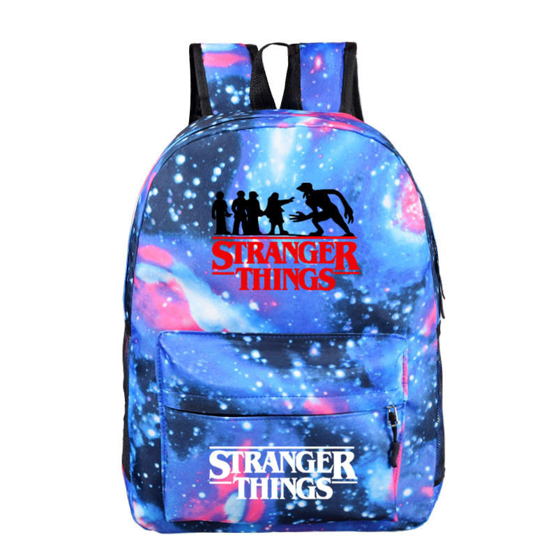 怪奇物语Stranger Things周边书包星空闪电双肩包男女学生休闲包