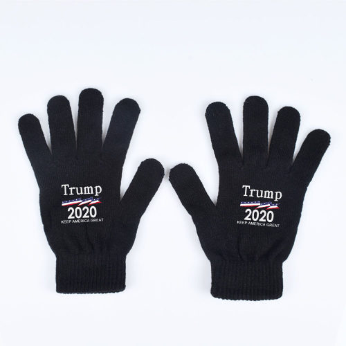 新款手套2020trump手套针织加厚保暖连指手套男女冬
